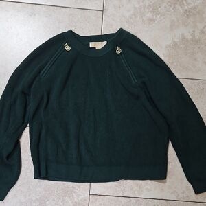 Michael Kors Dark Green Crew Neck Sweater